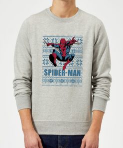 Pull de Noël Homme Marvel Comics Spider-Man Saut - Gris - XXL - Gris chez Zavvi FR image 5060206397002