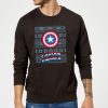 Pull de Noël Homme Marvel Captain America - Noir - XXL - Noir chez Zavvi FR image 5060206397309