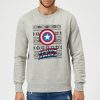 Pull de Noël Homme Marvel Comics Captain America - Gris - XXL - Gris chez Zavvi FR image 5060206398009