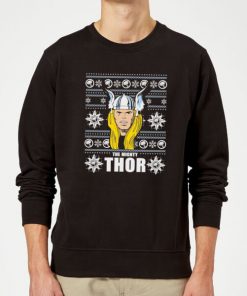 Pull de Noël Homme Marvel Comics Thor le Puissant - Noir - XXL - Noir chez Zavvi FR image 5060206398405