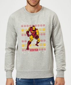 Pull de Noël Homme Marvel Comics Iron Man - Gris - XXL - Gris chez Zavvi FR image 5060206399501