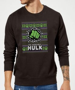 Pull de Noël Homme Marvel Comics L'Incroyable Hulk - Noir - XXL - Noir chez Zavvi FR image 5060206399754