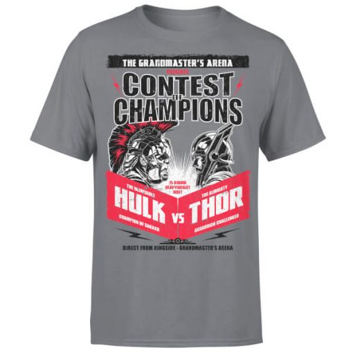 T-Shirt Homme Contest Of Champions Hulk Vs Thor - Marvel - Gris Charbon - XXL - Charbon chez Zavvi FR image 5056185776846