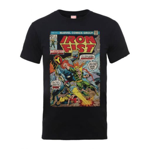 T-Shirt Homme Atomic Man Iron Fist - Marvel Comics - Noir - XXL - Noir chez Zavvi FR image 5056185775207