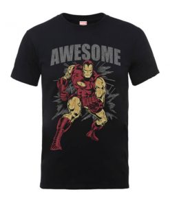 T-Shirt Homme Awesome Iron Man - Marvel Comics - Noir - XXL - Noir chez Zavvi FR image 5056185775443