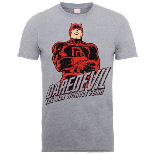 T-Shirts Homme The Man Without Fear - Daredevil - Marvel Comics - Gris - XXL - Gris chez Zavvi FR image 5056185774354
