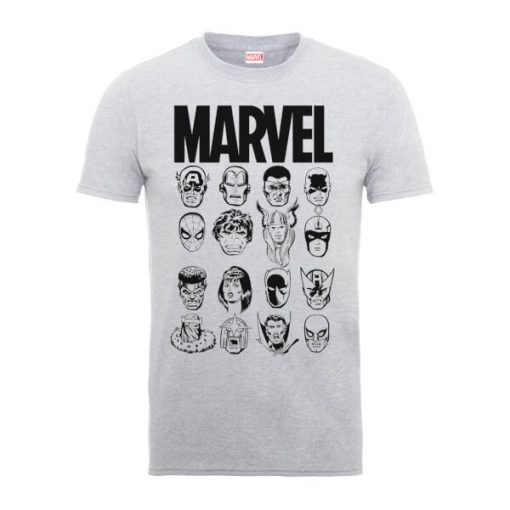 T-Shirt Homme Têtes Multiples - Marvel - Gris - XXL - Gris chez Zavvi FR image 5056185777942