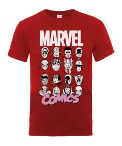 T-Shirt Homme Multi-Visages - Marvel Comics - Red - XXL - Rouge chez Zavvi FR image 5056185776341