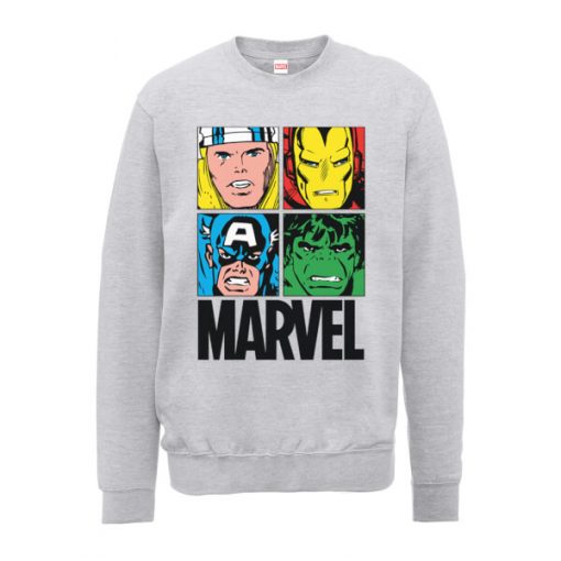 Sweat Homme Multicolore - Marvel - Gris - XXL - Gris chez Zavvi FR image 5056185777690