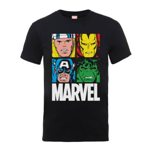 T-Shirt Homme Multicolore Pullover - Marvel - Noir - XXL - Noir chez Zavvi FR image 5056185777591