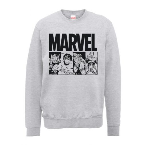 Sweat Homme Action Tiles - Marvel Comics - Gris - XXL - Gris chez Zavvi FR image 5056185773807