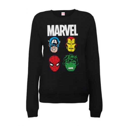 Sweat Homme Personnages Principaux Femme - Marvel Comics - Noir - XL - Noir chez Zavvi FR image 5056185775931