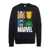 Sweat Homme Multicolore Pullover - Marvel - Noir - XXL - Noir chez Zavvi FR image 5056185777546
