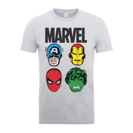 T-Shirt Homme Personnages Principaux - Marvel Comics - Gris - XXL - Gris chez Zavvi FR image 5056185775894