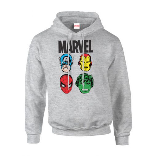 Sweat à Capuche Homme Têtes Multiples Pullover - Marvel - Gris - XXL - Gris chez Zavvi FR image 5056185777843