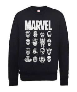 Sweat Homme Têtes Multiples - Marvel - Noir - XXL - Noir chez Zavvi FR image 5056185777799