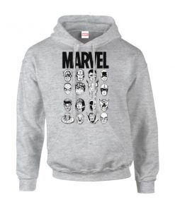 Sweat à Capuche Homme Multi-Visages Pullover - Marvel Comics - Gris - XXL - Gris chez Zavvi FR image 5056185776242