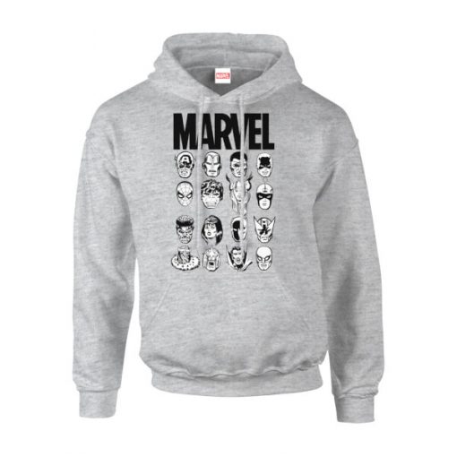 Sweat à Capuche Homme Multi-Visages Pullover - Marvel Comics - Gris - XXL - Gris chez Zavvi FR image 5056185776242