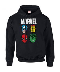 Sweat à Capuche Homme Personnages Principaux Pullover - Marvel Comics - Noir - XXL - Noir chez Zavvi FR image 5056185775641