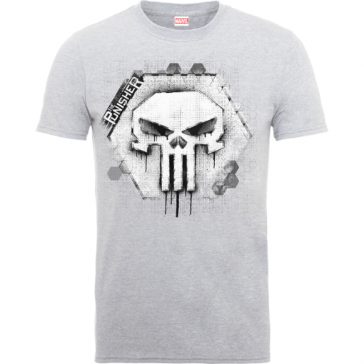 T-Shirt Homme Skull Badge - The Punisher Marvel - Gris - XXL - Gris chez Zavvi FR image 5056185778192