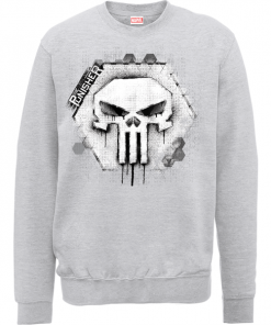 Sweat Homme Skull Logo - The Punisher Marvel - Gris - XXL - Gris chez Zavvi FR image 5056185778093