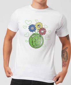 T-Shirt Homme Avengers Hulk Fleurs (Marvel) - Blanc - XXL - Noir chez Zavvi FR image 5056185772909