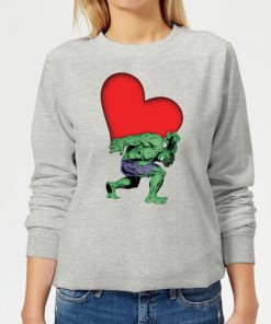 Sweat Femme Avengers Hulk Cœur (Marvel) - Gris - XS - Gris chez Zavvi FR image 5059478508704