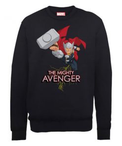 Sweat Homme Marvel Avengers Assemble - Le Puissant Thor - Noir - XXL - Noir chez Zavvi FR image 5056185771803