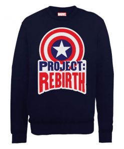 Sweat Homme Marvel Avengers Assemble - Captain America Project Rebirth - Noir - XXL - Noir chez Zavvi FR image 5056185767455