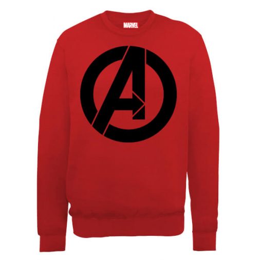 Sweat Homme Marvel Avengers Assemble - Logo Simple - Rouge - XL - Rouge chez Zavvi FR image 5056185770998