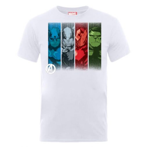 T-Shirt Homme Marvel Avengers Assemble - Team Poses - Blanc - XXL - Blanc chez Zavvi FR image 5056185771551