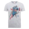 T-Shirt Homme Marvel Avengers Assemble - Captain America - Gris - XXL - Gris chez Zavvi FR image 5056185768155