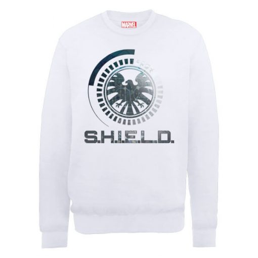 Sweat Homme Marvel Avengers Assemble - Bouclier Badge - Blanc - XXL - Blanc chez Zavvi FR image 5056185770851