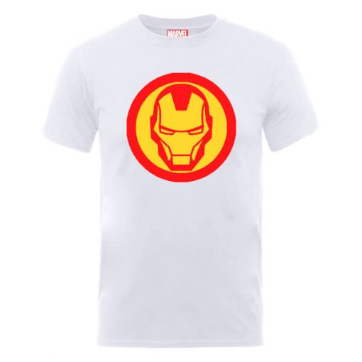 T-Shirt Homme Marvel Avengers Assemble - Symbole Iron Man - Blanc - XXL - Blanc chez Zavvi FR image 5056185770608