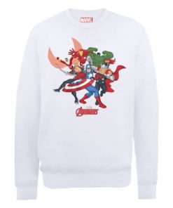 Sweat Homme Marvel Avengers Assemble - Comic Team - Blanc - XXL - Blanc chez Zavvi FR image 5056185768209