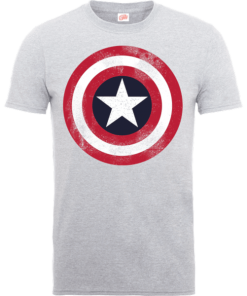 T-Shirt Homme Marvel Avengers Assemble - Captain America Bouclier Abimé - Gris - XXL - Gris chez Zavvi FR image 5056185766755