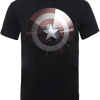 T-Shirt Homme Marvel Avengers Assemble - Captain America Bouclier Brillant - Noir - XXL - Noir chez Zavvi FR image 5056185767752