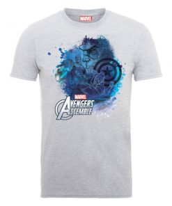 T-Shirt Homme Marvel Avengers Assemble - Captain America Montage - Gris - XXL - Gris chez Zavvi FR image 5056185767202