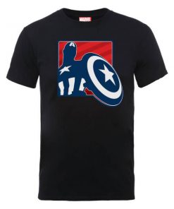 T-Shirt Homme Marvel Avengers Assemble - Badge Captain America - Noir - XXL - Noir chez Zavvi FR image 5056185767301