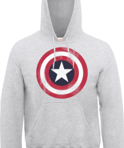 Sweat à Capuche Femme Marvel Avengers Assemble - Captain America Bouclier Abimé - Gris - XXL - Gris chez Zavvi FR image 5056185766700