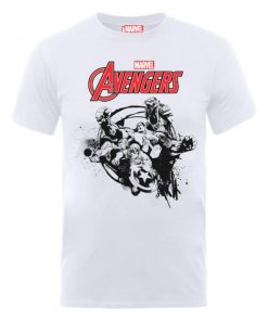 T-Shirt Homme Marvel Avengers - Team Explosion - Blanc - XXL - Blanc chez Zavvi FR image 5056185773456