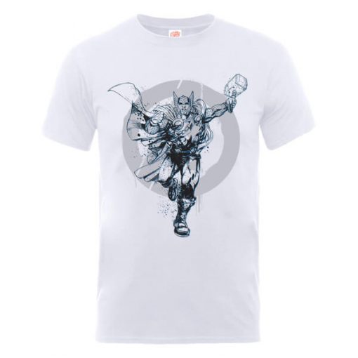 T-Shirt Homme Marvel Avengers Assemble - Cercle Thor - Blanc - XXL - Blanc chez Zavvi FR image 5056185772152