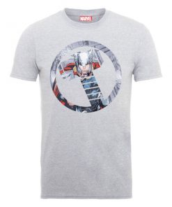 T-Shirt Homme Marvel Avengers Assemble - Thor Montage - Gris - XXL - Gris chez Zavvi FR image 5056185772657