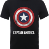 T-Shirt Homme Marvel Avengers Assemble - Captain America Bouclier Logo - Noir - XXL - Noir chez Zavvi FR image 5056185767608
