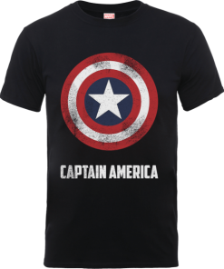 T-Shirt Homme Marvel Avengers Assemble - Captain America Bouclier Logo - Noir - XXL - Noir chez Zavvi FR image 5056185767608