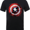 T-Shirt Homme Marvel Avengers Assemble - Badge Bouclier Captain America - Noir - XXL - Noir chez Zavvi FR image 5056185766151