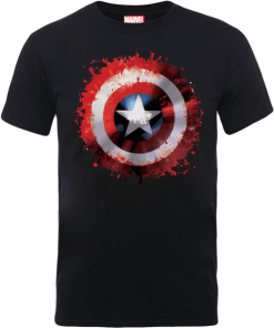 T-Shirt Homme Marvel Avengers Assemble - Badge Bouclier Captain America - Noir - XXL - Noir chez Zavvi FR image 5056185766151