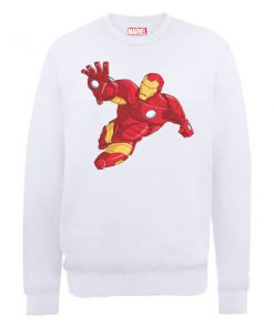 Sweat Homme Marvel Avengers Assemble - Iron Man Simple - Blanc - XXL - Blanc chez Zavvi FR image 5056185770509