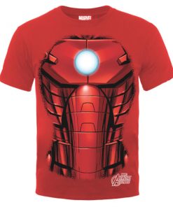 T-Shirt Homme Marvel Avengers Assemble - Torse Iron Man Explosion - Rouge - XXL - Rouge chez Zavvi FR image 5056185769909
