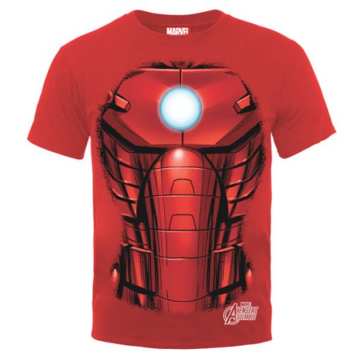 T-Shirt Homme Marvel Avengers Assemble - Torse Iron Man Explosion - Rouge - XXL - Rouge chez Zavvi FR image 5056185769909